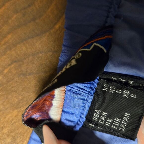 Patagonia Pants Adult Blue Track Parachute Windbreaker size XS made in Korea - Picture 10 of 12